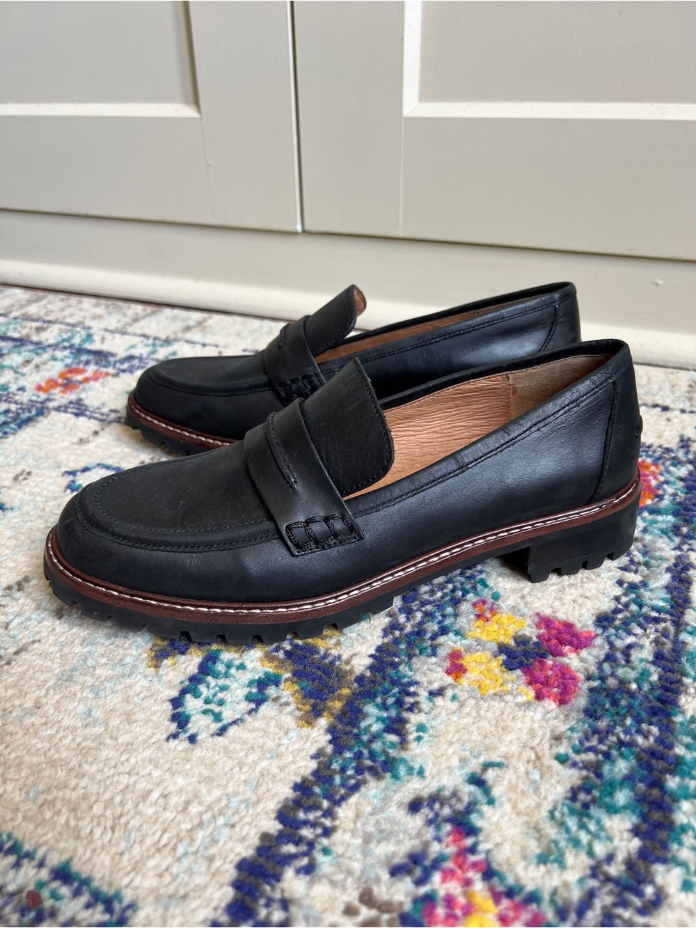 Madewell The Corinne Lugsole Loafer in Black Leather NE526 size women’s 8 - Picture 4 of 8